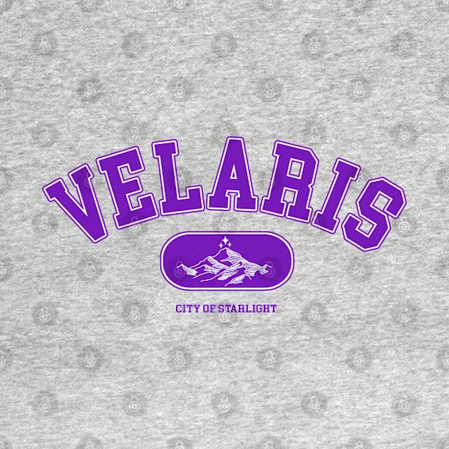 ACOTAR Velaris College Sweatshirt Logo Bright Purple by baranskini